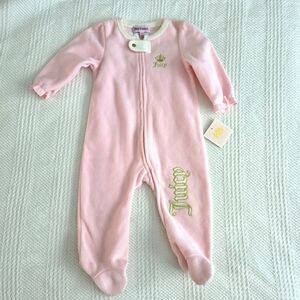 Juicy Couture Embroidered Logo Onesie 6-9M
